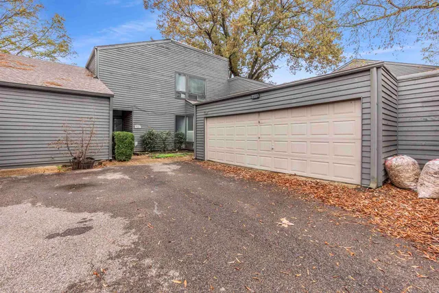 a view of backyard of house