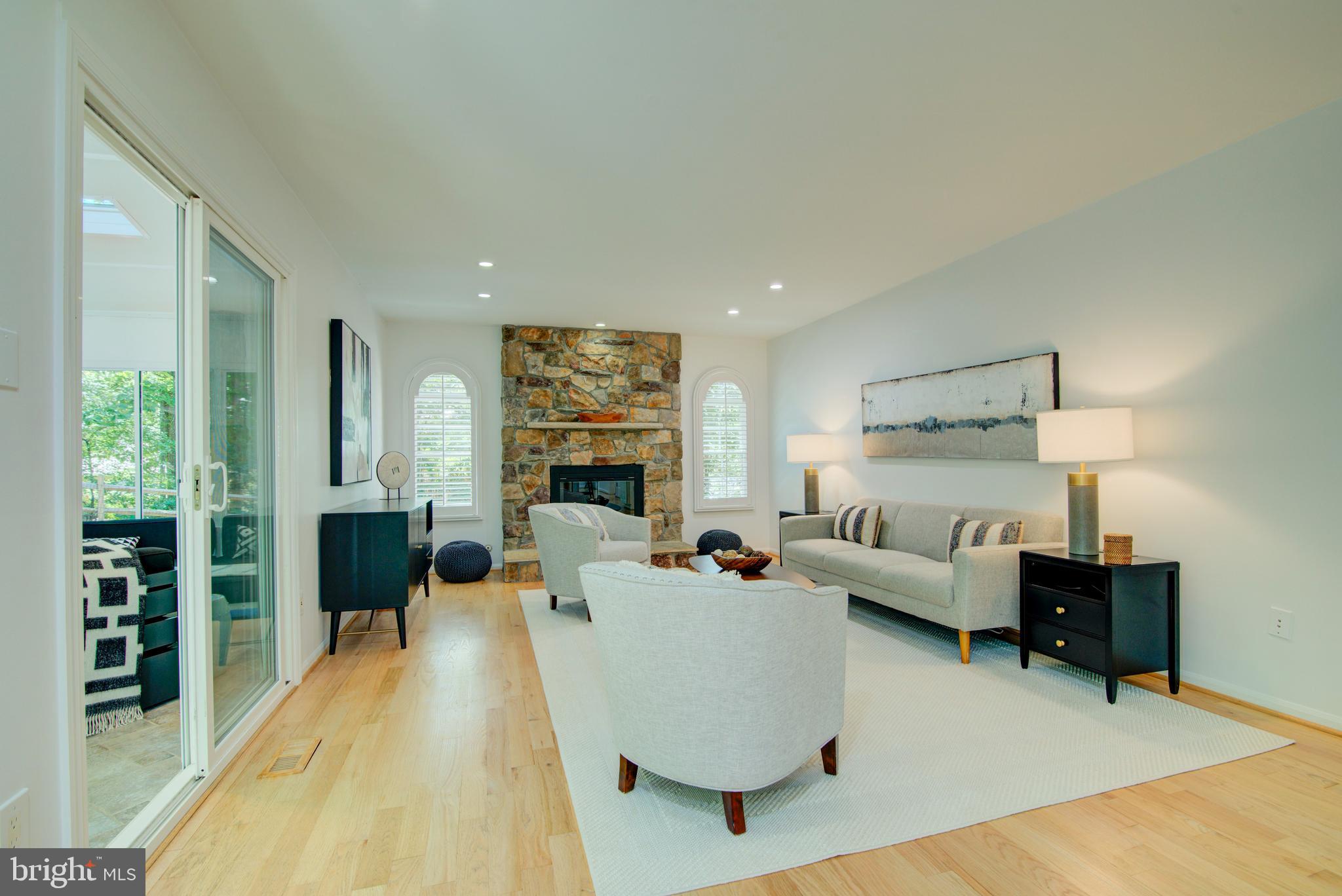 12029 Lake Newport Road Reston, VA 20194 - Photo 9 of 30 Family Room with Stone Gas Fireplace.