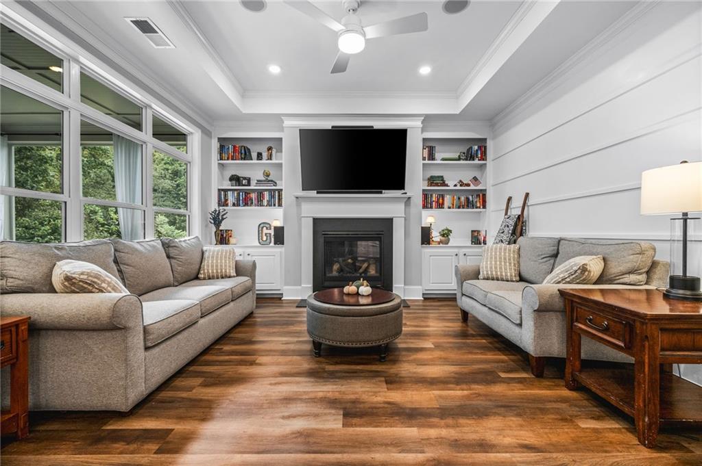 4883 Pleasantry Way Northwest Acworth, GA 30101 - Photo 8 of 46 a living room with fireplace furniture and a flat screen tv