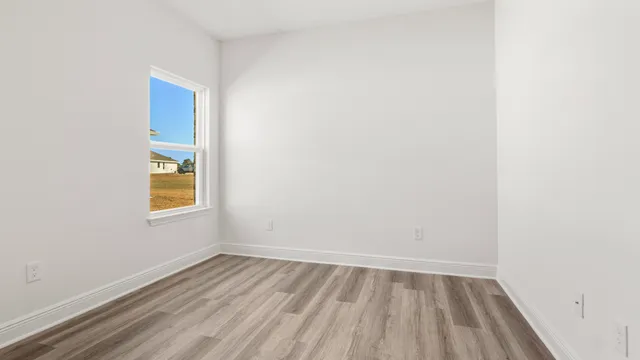 wooden floor in a room