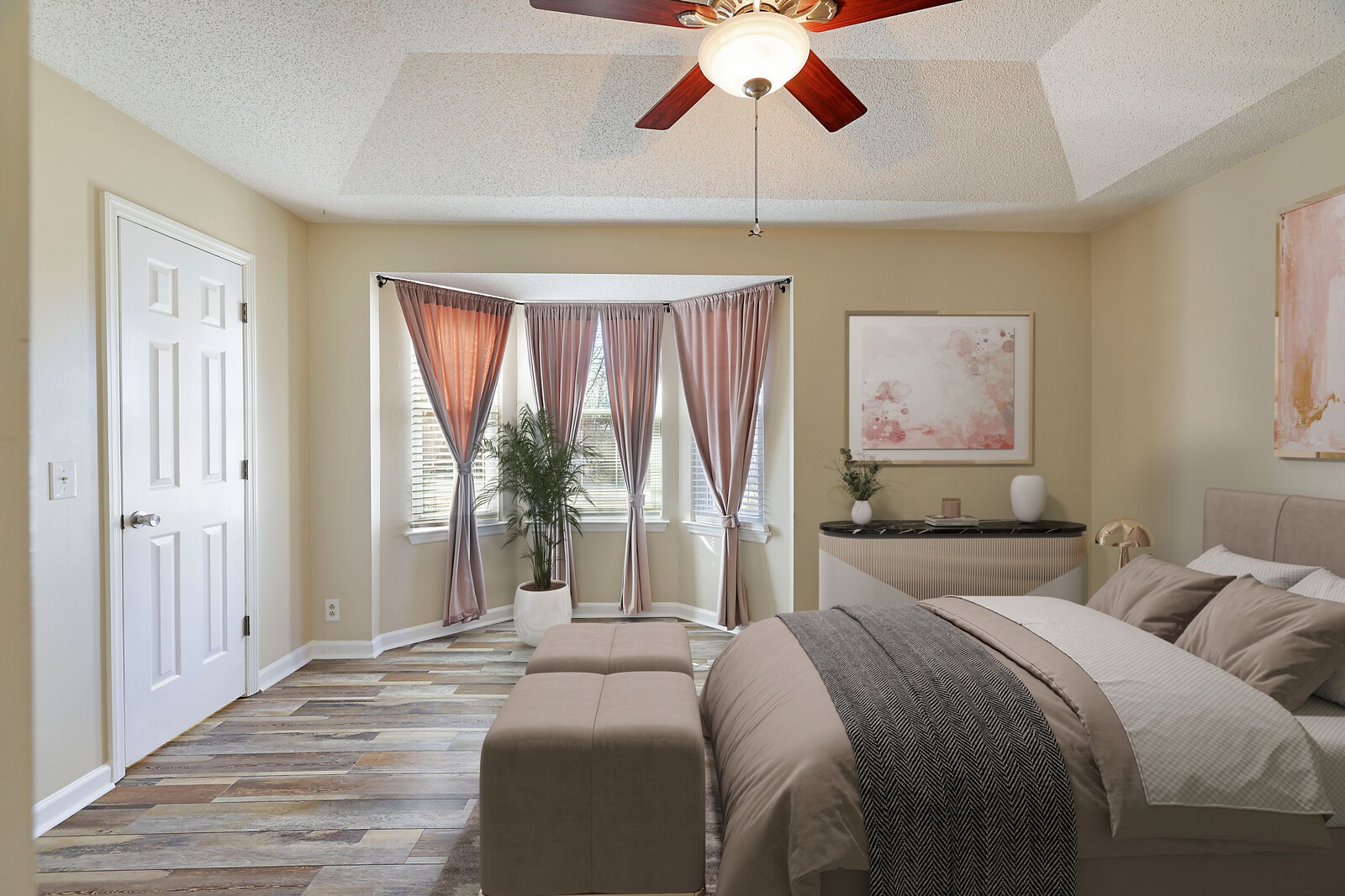 185 Bonnafield Drive Hermitage, TN 37076 - Photo 4 of 42 a bedroom with a large bed and a chandelier