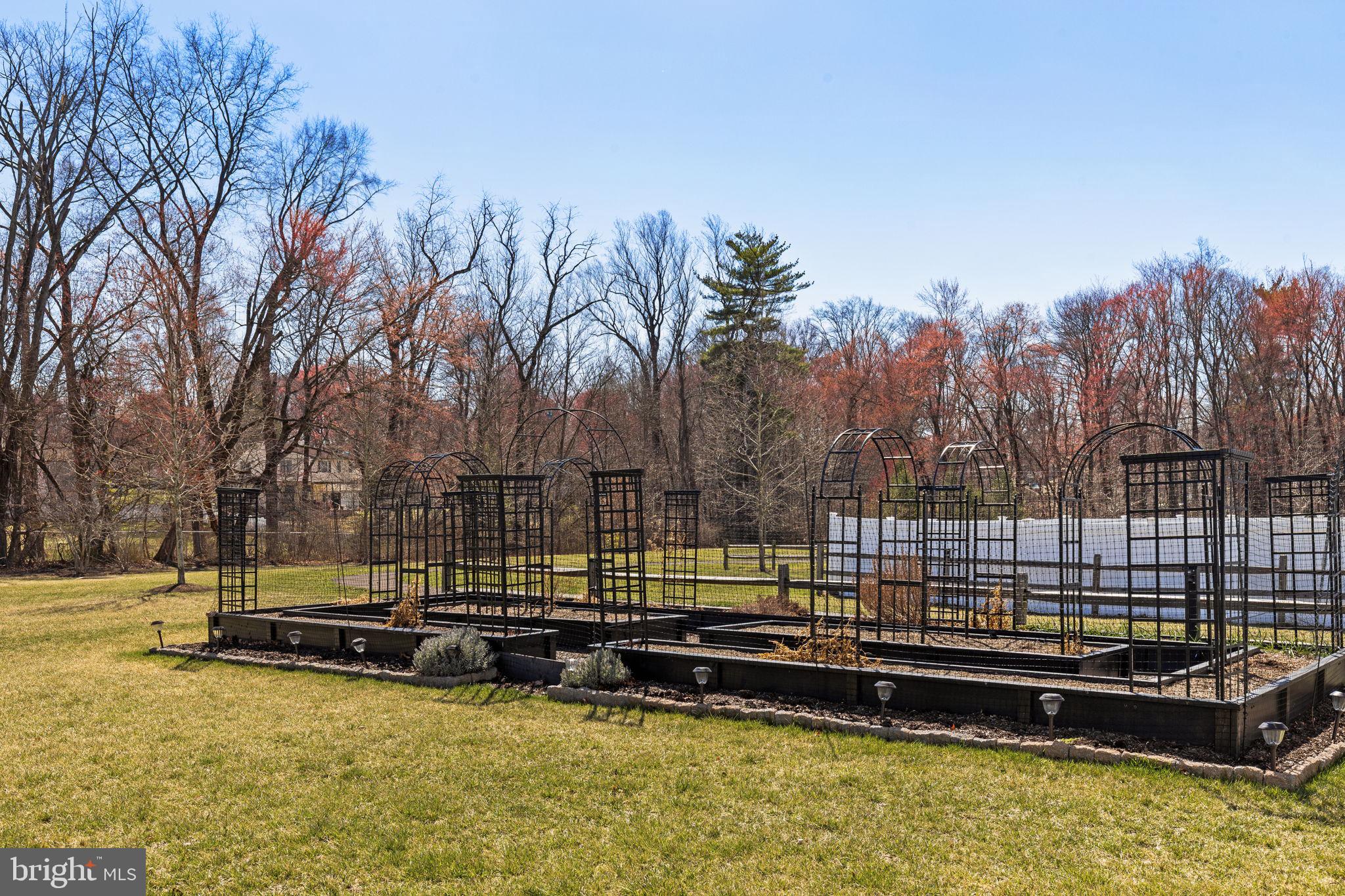 1145 Lynch Circle Warminster, PA 18974 - Photo 22 of 67 a view of swimming pool with trees and wooden fence