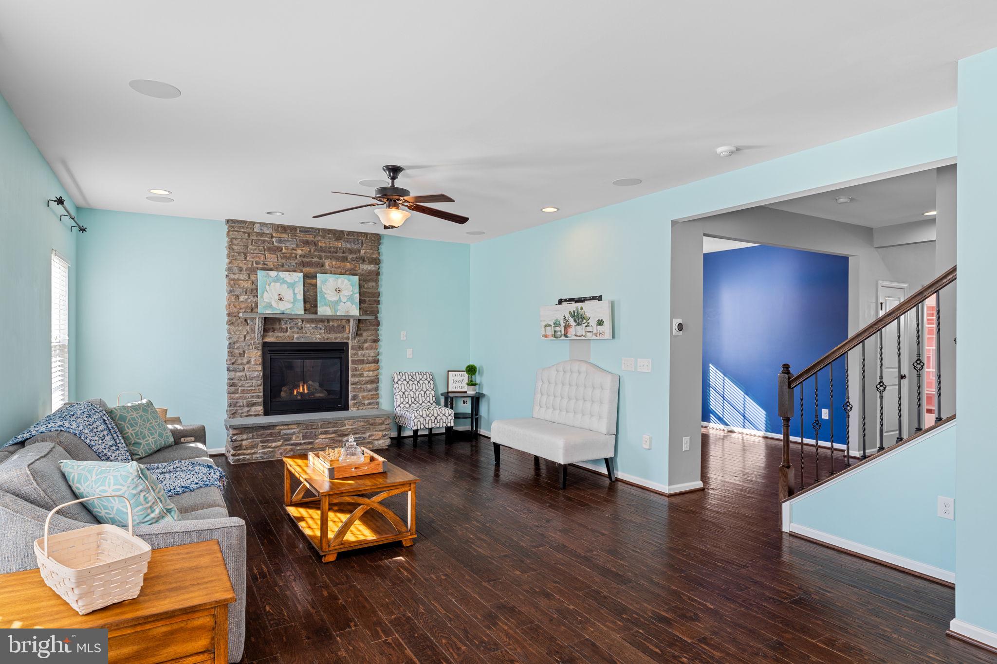 1145 Lynch Circle Warminster, PA 18974 - Photo 27 of 67 a living room with furniture and a fireplace