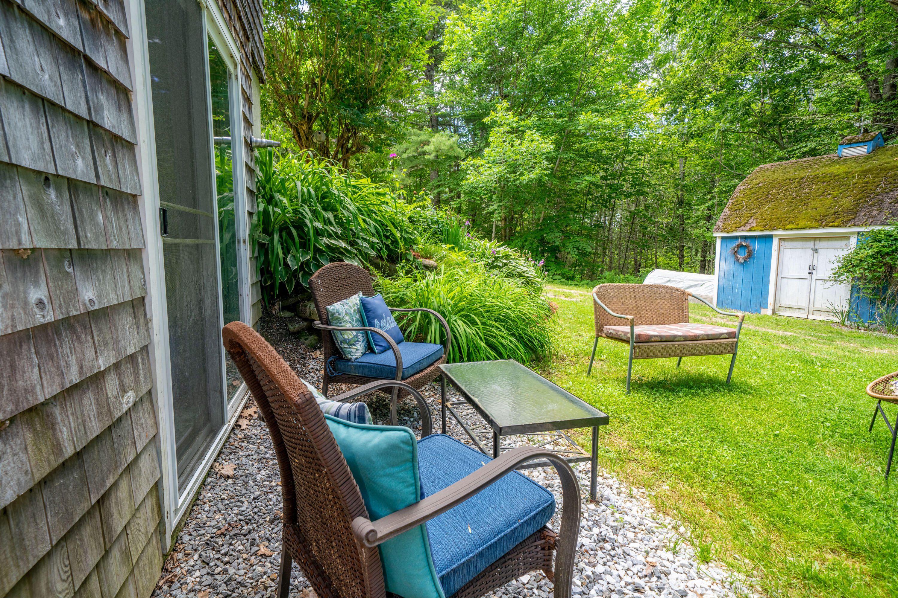 105 Perry Greene Hill Road Waldoboro, ME 04572 - Photo 39 of 61 Downstairs outdoor private area