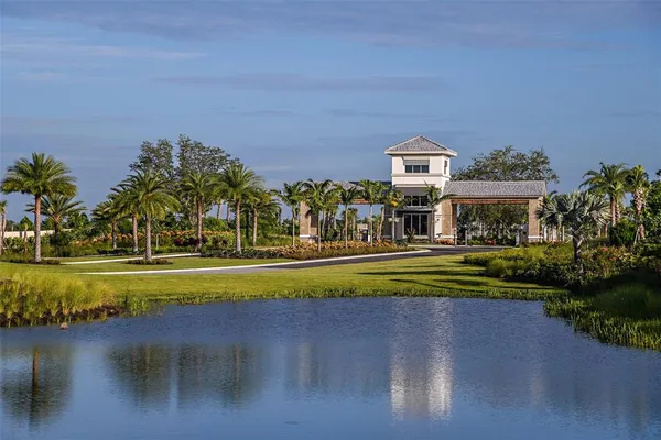 a view of a swimming pool and a lake view