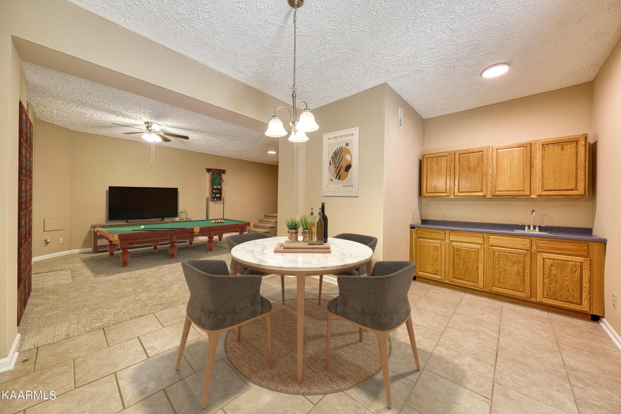 1859 Poplar Hill Road Knoxville, TN 37922 - Photo 17 of 39 a living room with granite countertop furniture and a flat screen tv