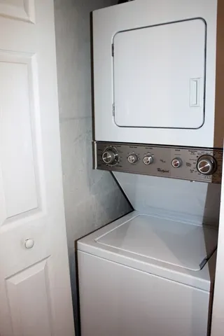 a close up view of washer and dryer