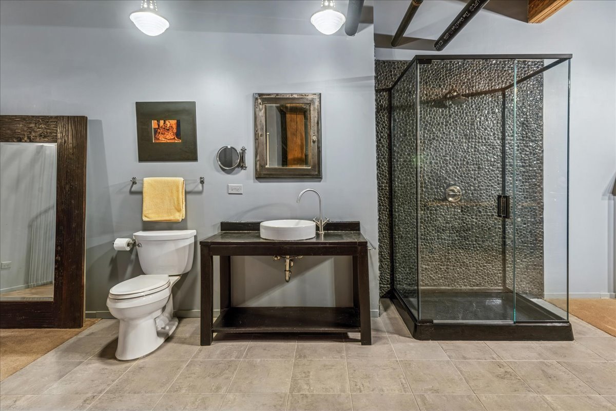 3500 South Sangamon Street, Unit 109 Chicago, IL 60609 - Photo 18 of 23 a bathroom with a toilet sink and shower