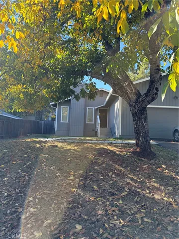 a house with a tree in front of it