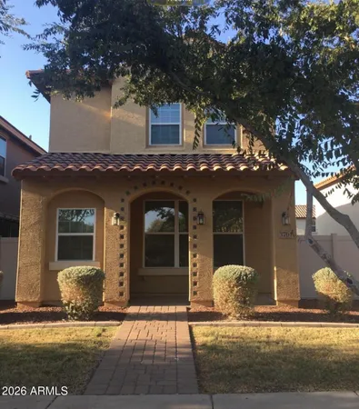 a front view of a house