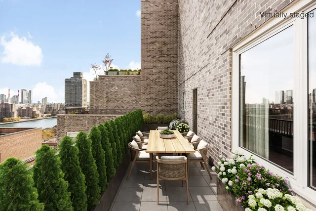 a view of balcony with city view