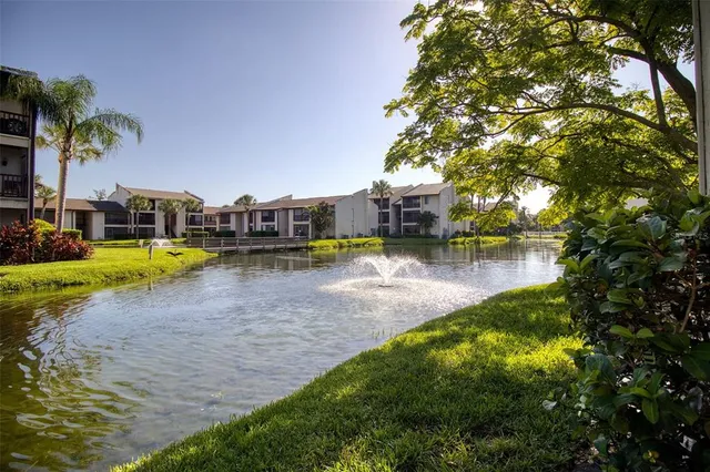 a view of a lake with houses