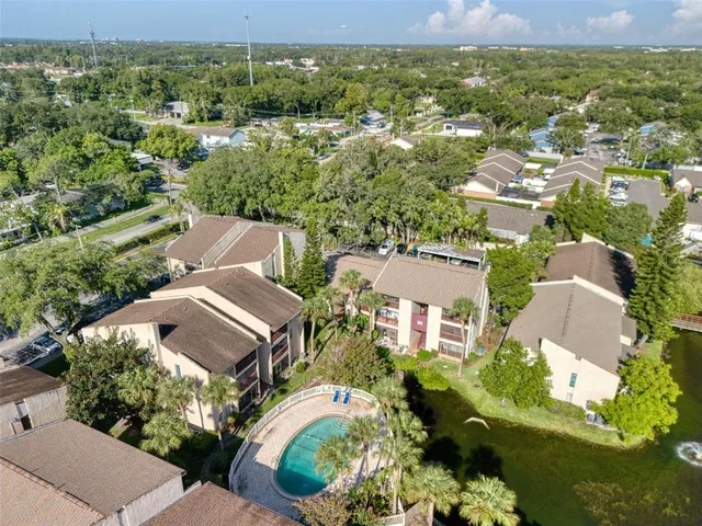 an aerial view of multiple house