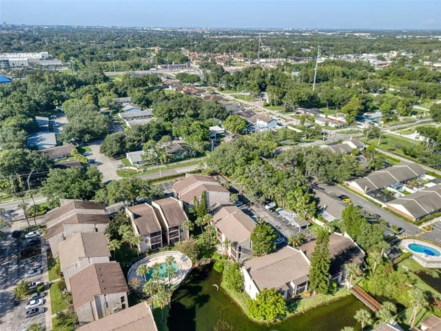 an aerial view of multiple house
