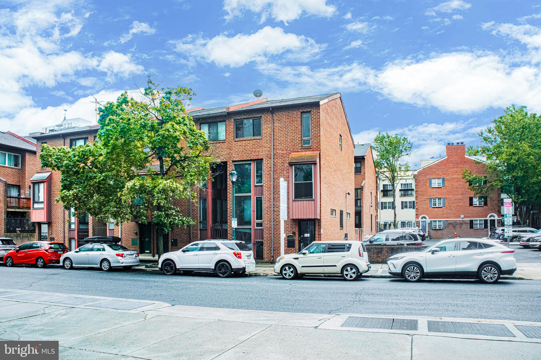 a car parked in front of a house