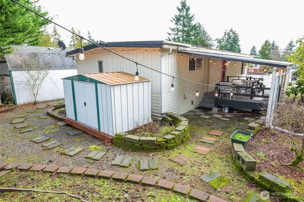 a backyard of a house
