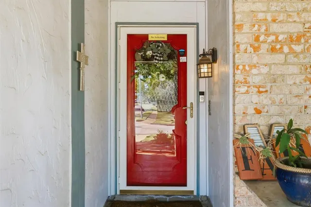 a view of front door