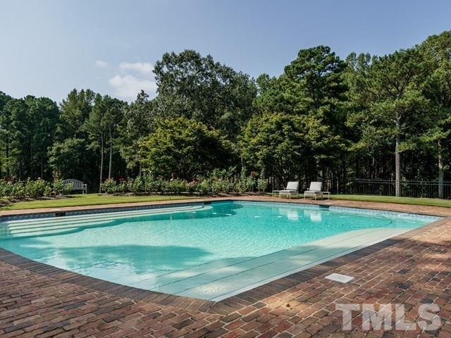 4613 Stormy Gale Road Raleigh, NC 27614 - Photo 25 of 30 a view of swimming pool with large trees and plants