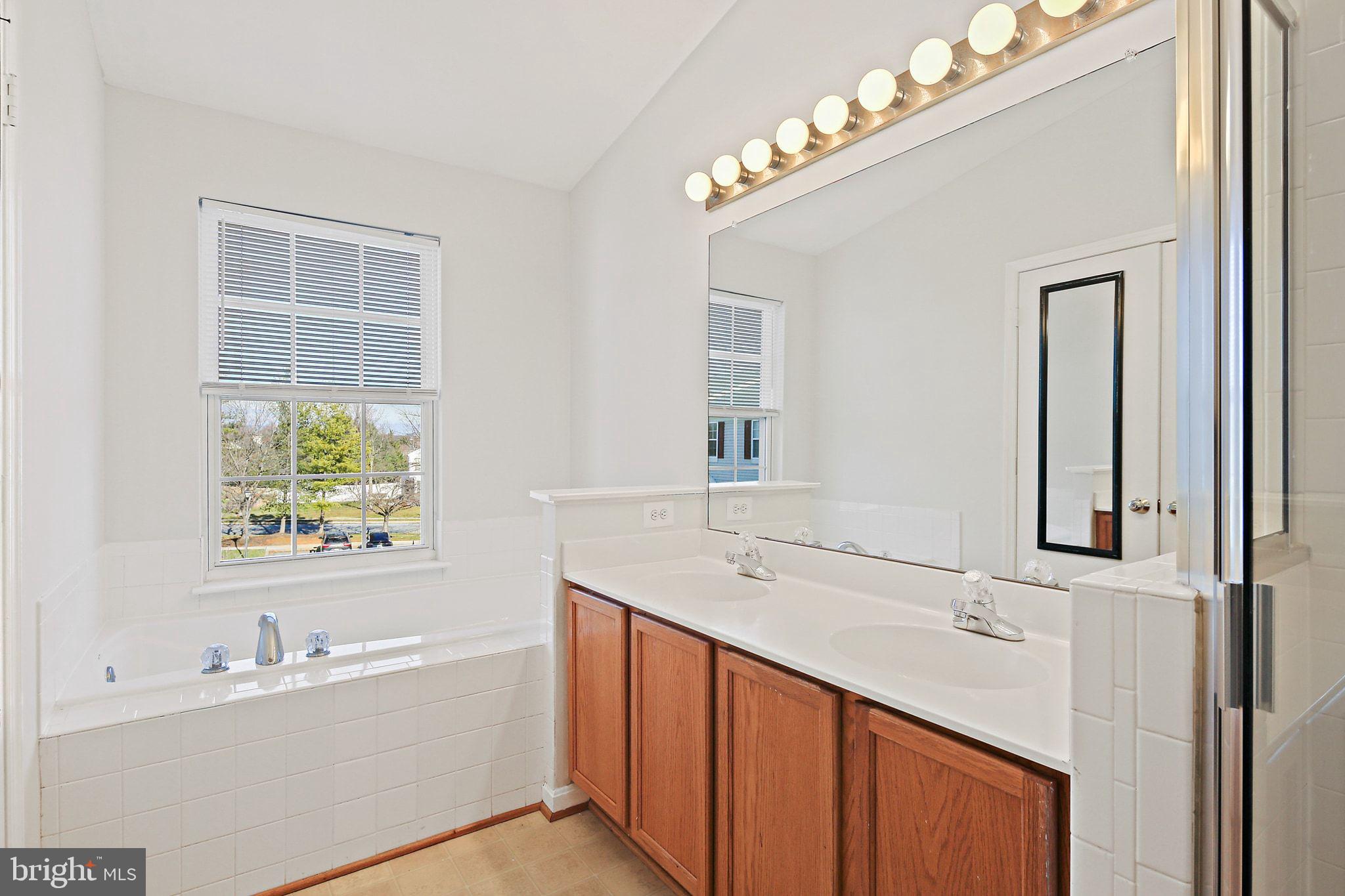 5016 Croydon Terrace Frederick, MD 21703 - Photo 20 of 34 a bathroom with a tub sink and mirror