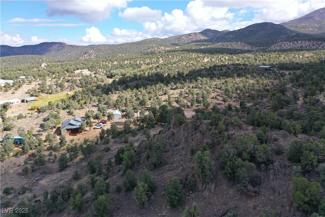 8320 Mother Lode Road Pioche, NV 89043 - Photo 43 of 46 Drone / aerial view of a mountain backdrop