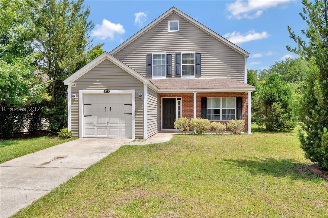321 Cold Creek Pass Bluffton, SC 29910 - Photo 1 of 1 Front of property with a garage and a front yard