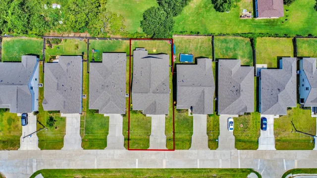 an aerial view of multiple house