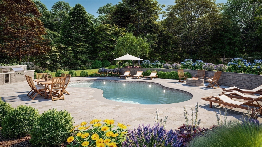 69 Narrows Road Assonet, MA 02702 - Photo 31 of 40 a swimming pool with outdoor seating and yard