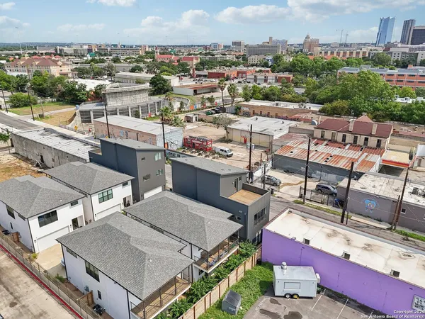 a view of a city from a terrace