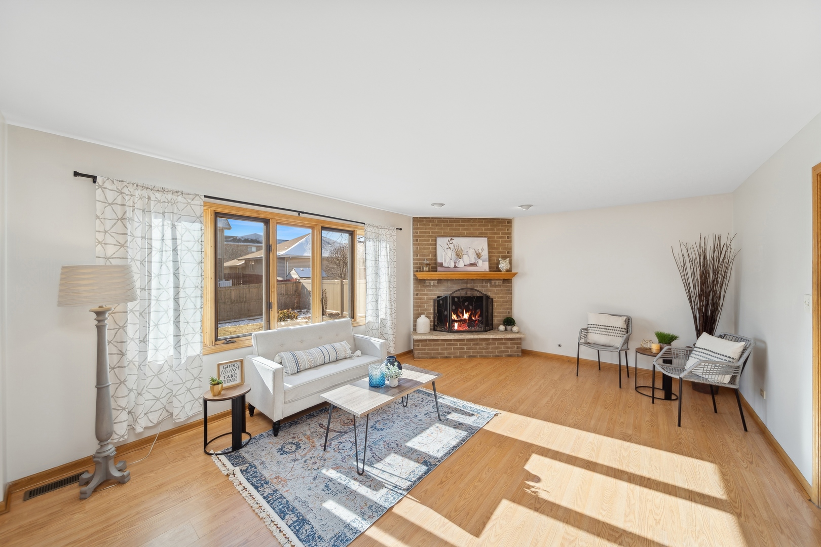 5309 Dixie Drive Alsip, IL 60803 - Photo 16 of 36 a living room with furniture and a fireplace