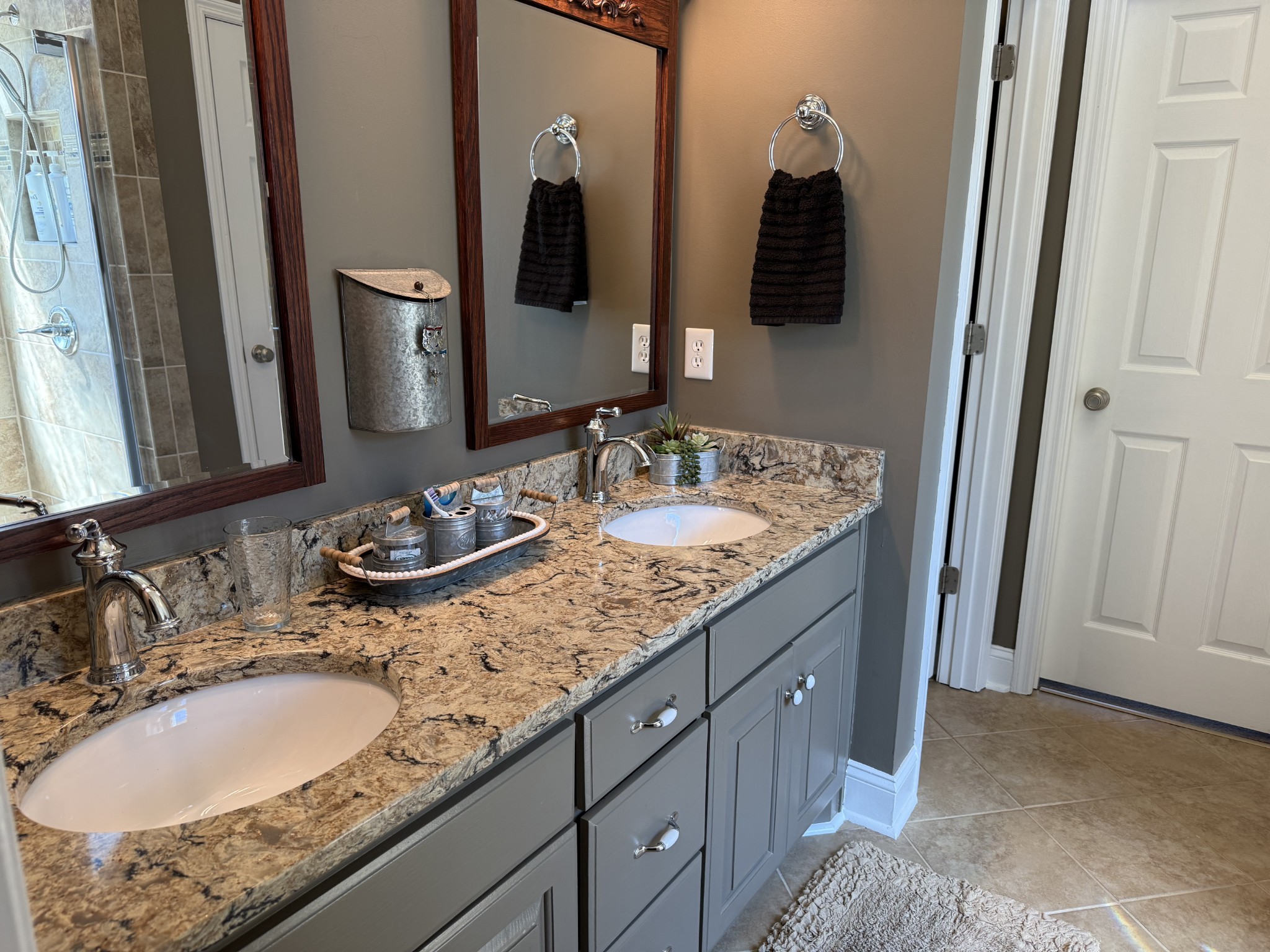 128 Simons Boulevard Morrison, TN 37357 - Photo 53 of 65 a bathroom with a granite countertop sink and a mirror