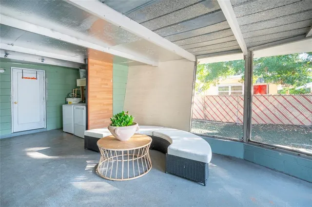 a view of a house with a patio