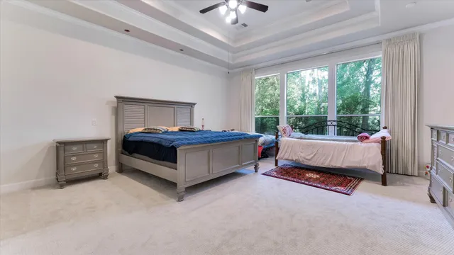an empty room with bookshelf and book shelf