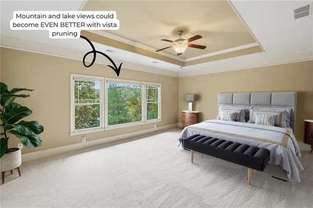 a spacious bathroom with a granite countertop sink and a mirror