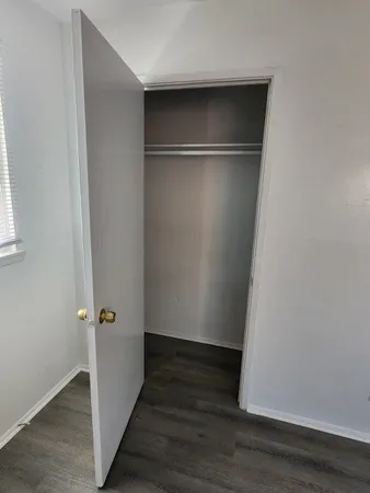 a view of wooden closet