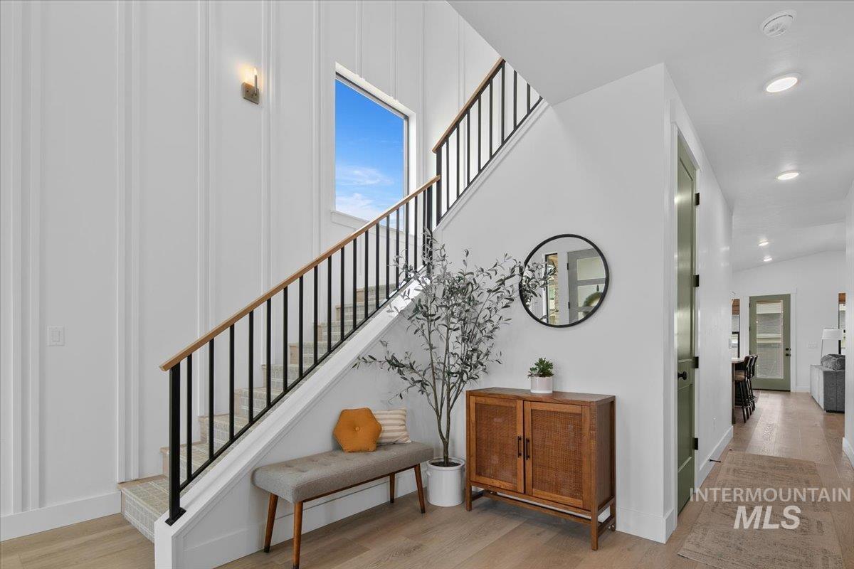 1911 East Mainacht Street Meridian, ID 83642 - Photo 7 of 49 Staircase with wood finished floors and recessed lighting