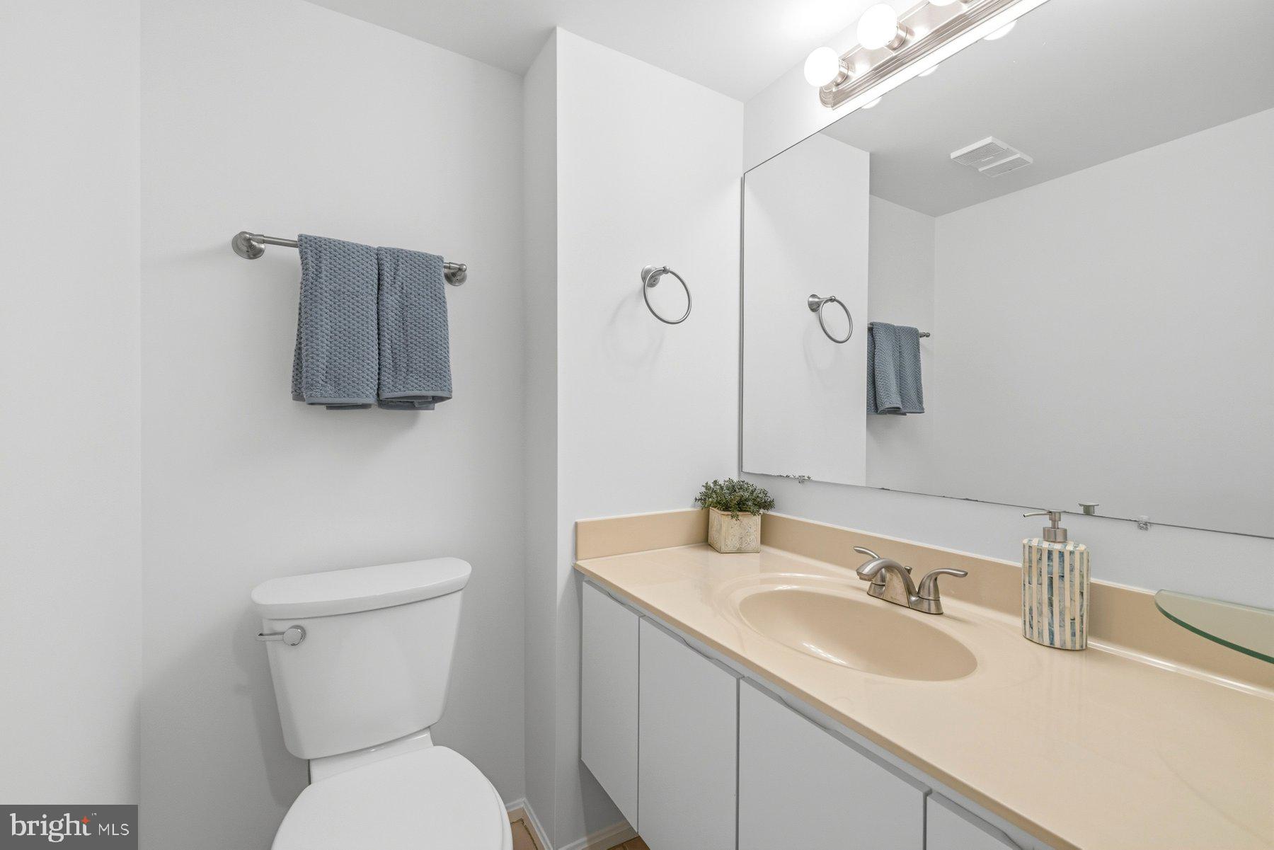 15107 Interlachen Drive, Unit 2801 Silver Spring, MD 20906 - Photo 39 of 50 a bathroom with a toilet sink and mirror
