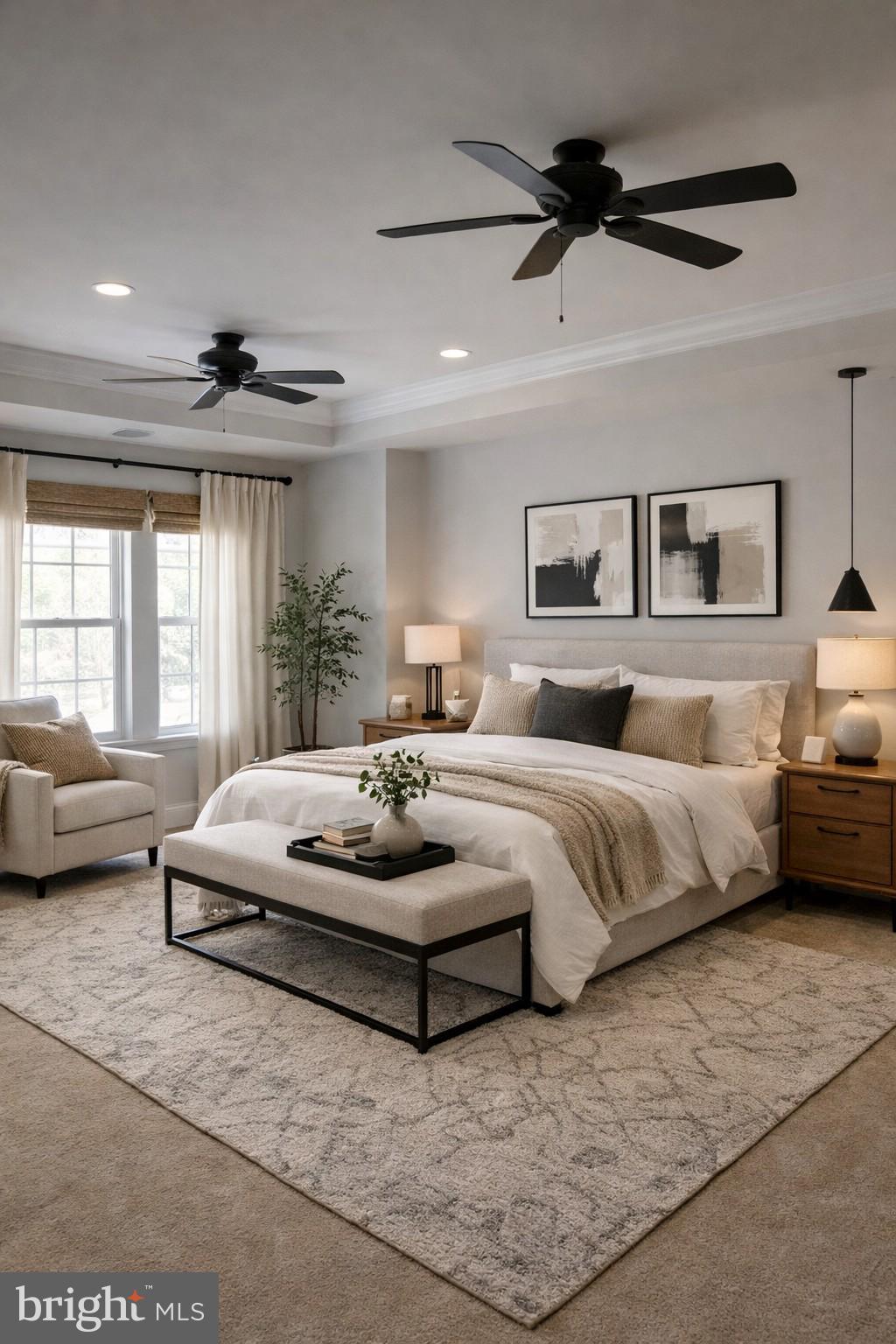 6872 Witton Circle Gainesville, VA 20155 - Photo 7 of 22 a spacious bedroom with a bed a couch and a window