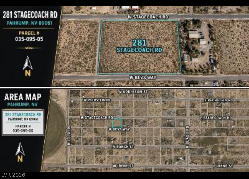 281 West Stagecoach Road Pahrump, NV 89060 - Photo 1 of 5 Secure your desert oasis with ample space for development or privacy.