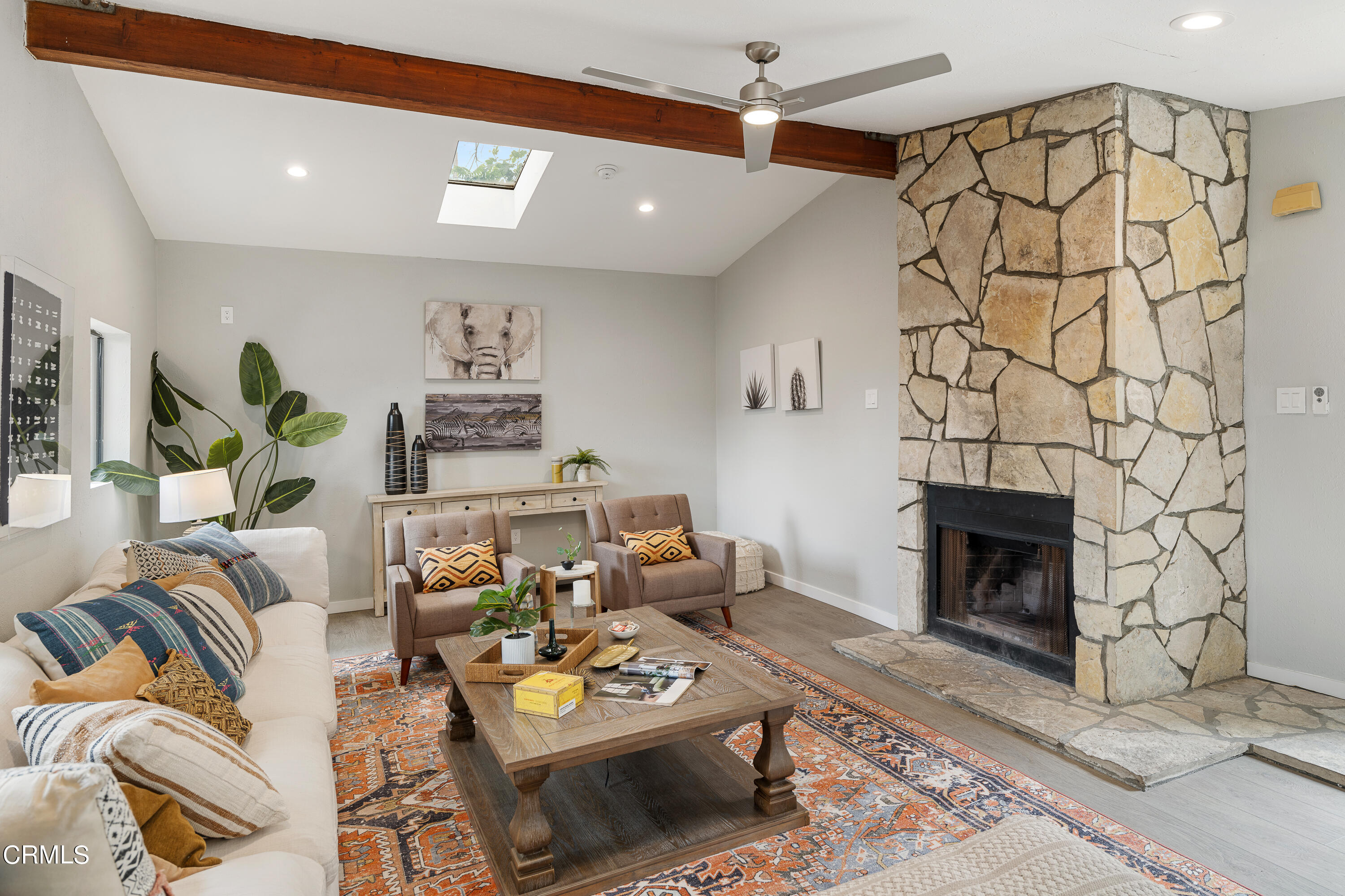 488 Colman Street Altadena, CA 91001 - Photo 46 of 75 a living room with furniture and a fireplace