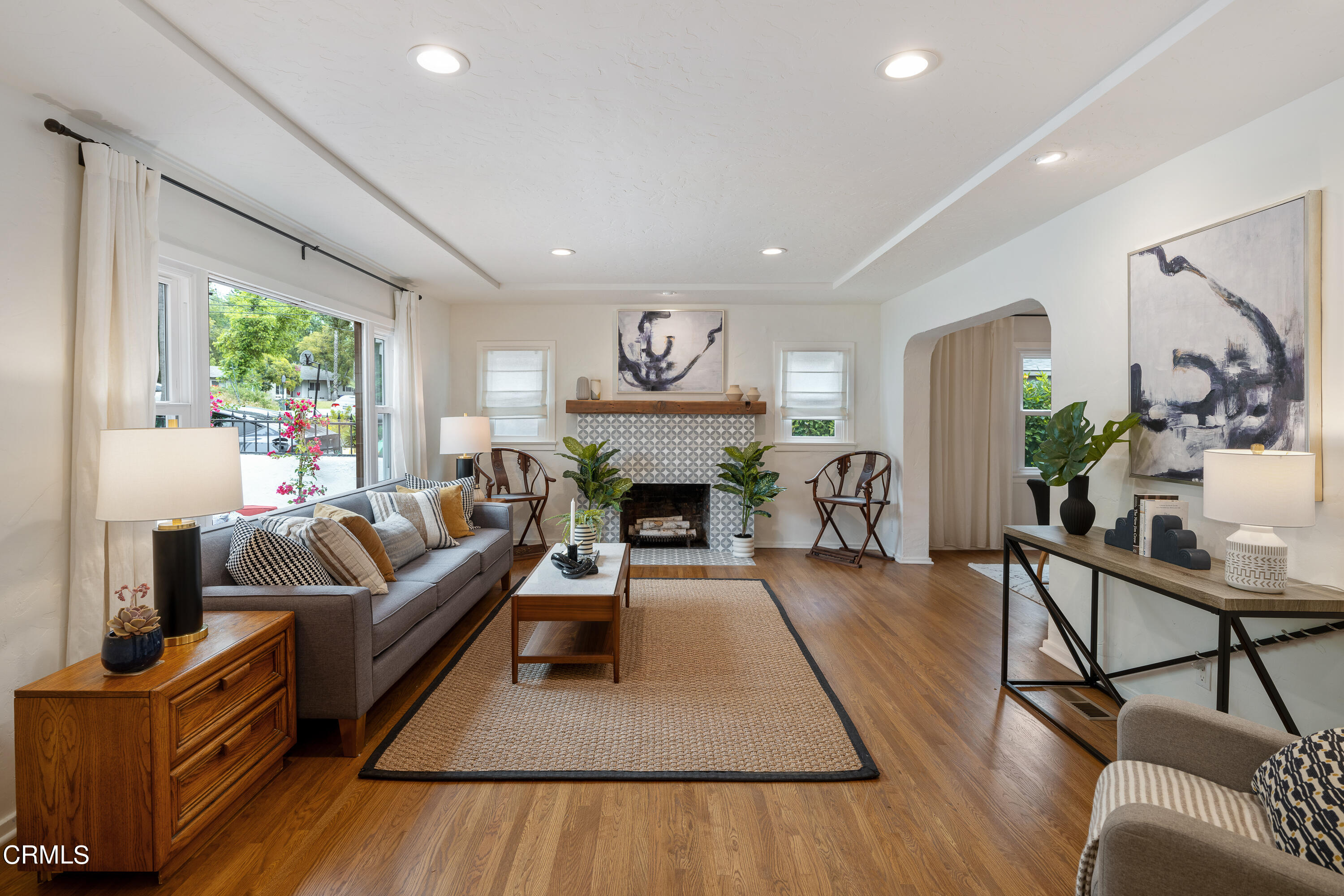 488 Colman Street Altadena, CA 91001 - Photo 10 of 75 a living room with furniture and a fireplace
