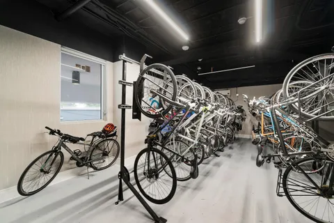 a view of bike storage