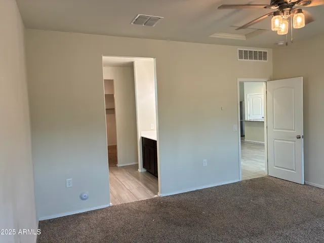 a view of a room with closet area
