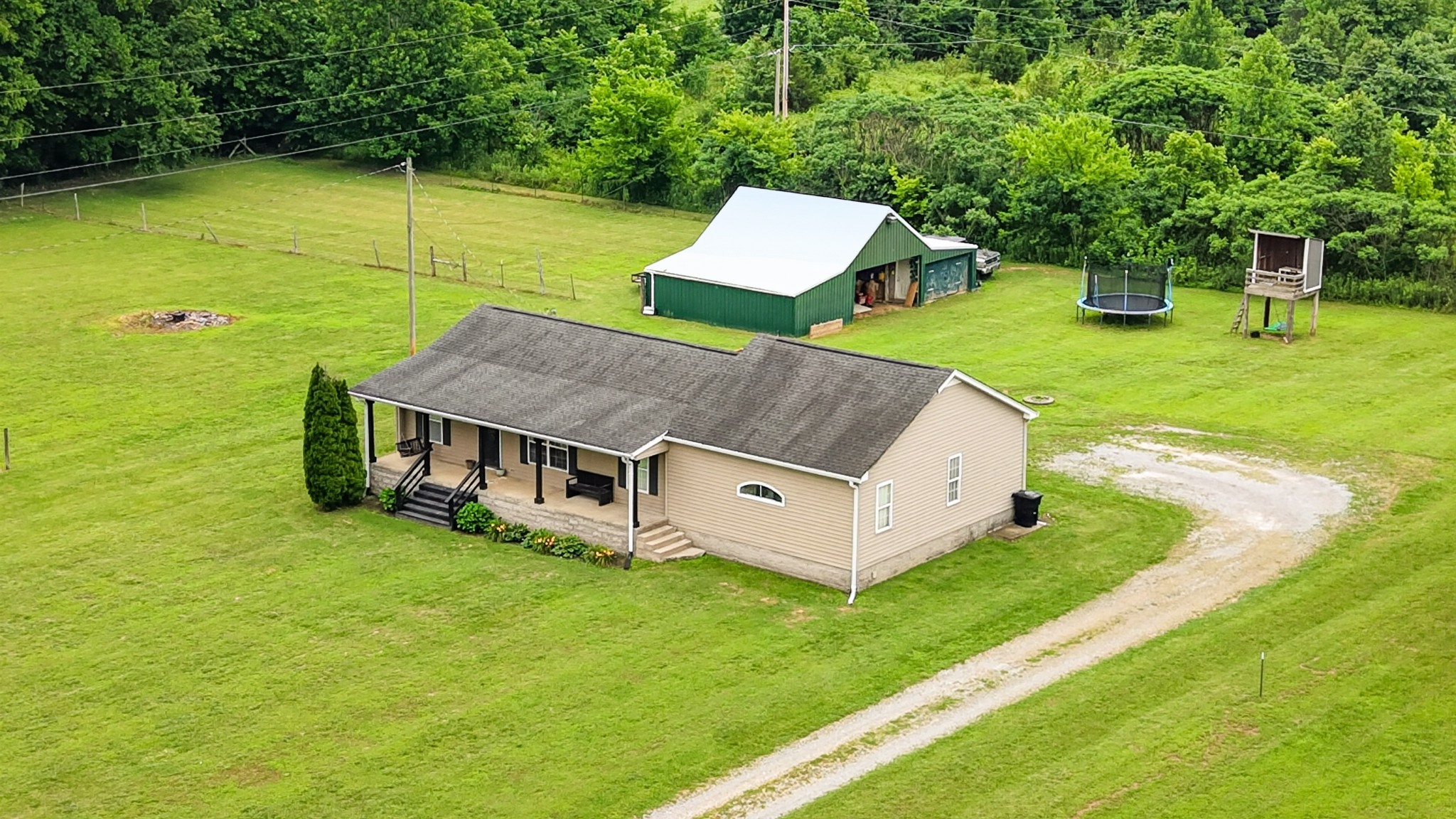 8023 Bethlehem Road Springfield, TN 37172 - Photo 9 of 55 an aerial view of a house with swimming pool garden and patio