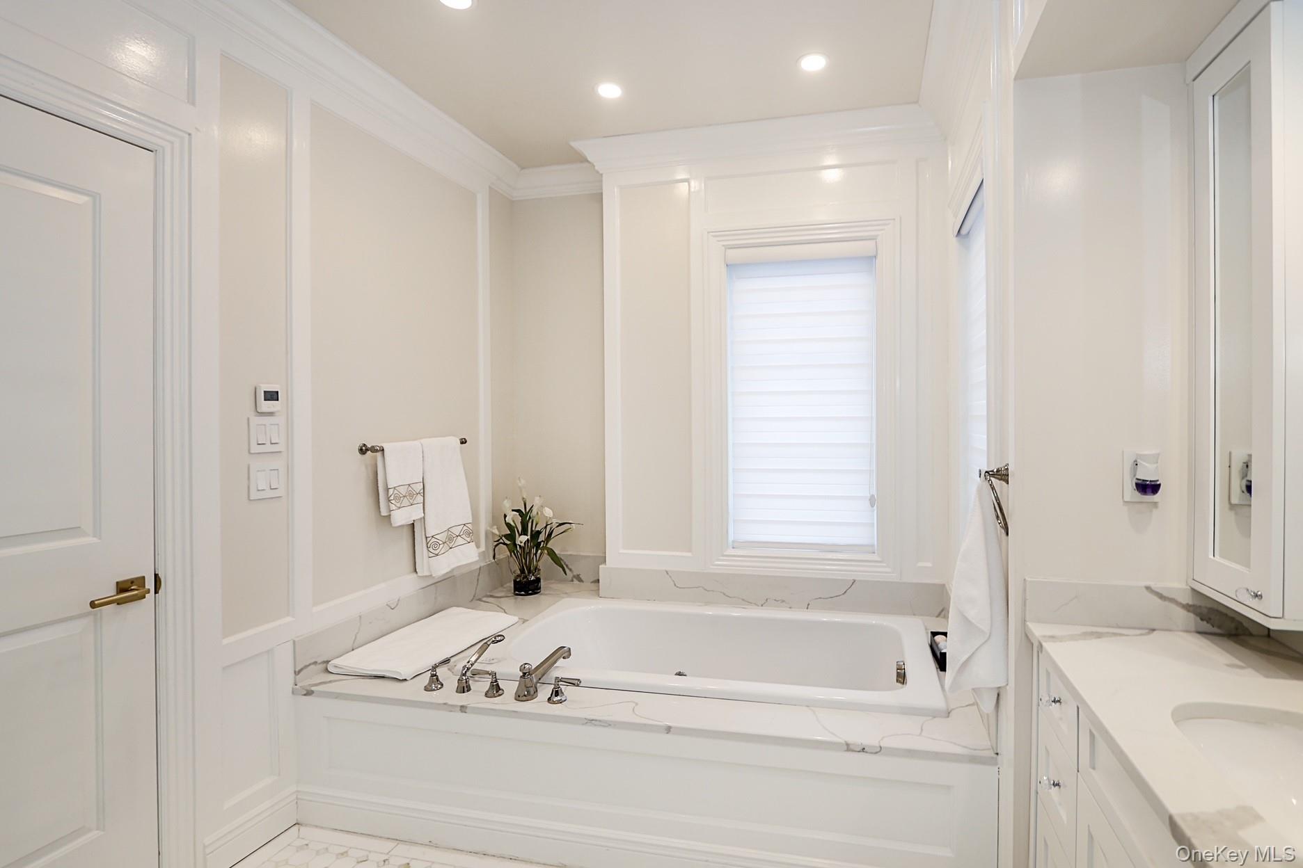 19 Gilbert Road Great Neck, NY 11024 - Photo 24 of 36 a bathroom with a bathtub and a sink