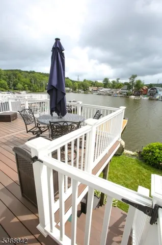 a view of a lake with houses