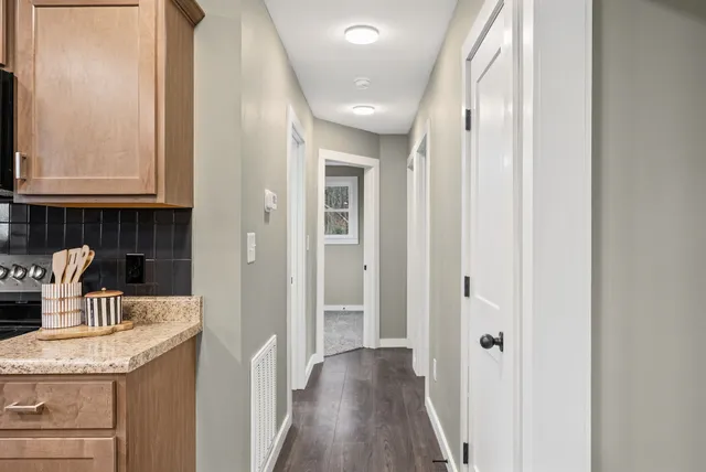 a view of a room with porch and wooden fence