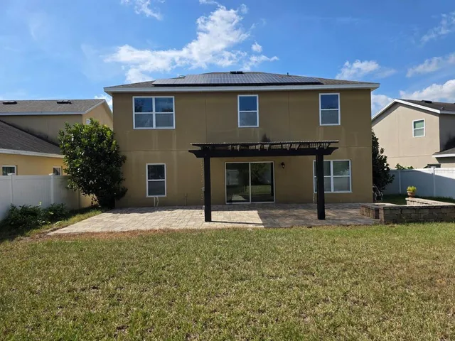 an outdoor space with garden view