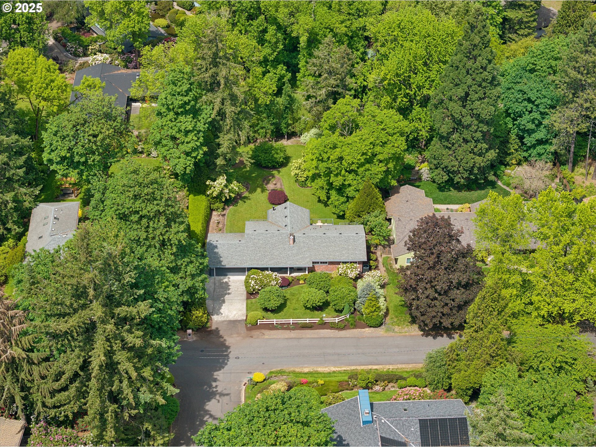 0501 South Riverside Street Portland, OR 97219 - Photo 42 of 45 an aerial view of a house with a yard basket ball court and outdoor seating