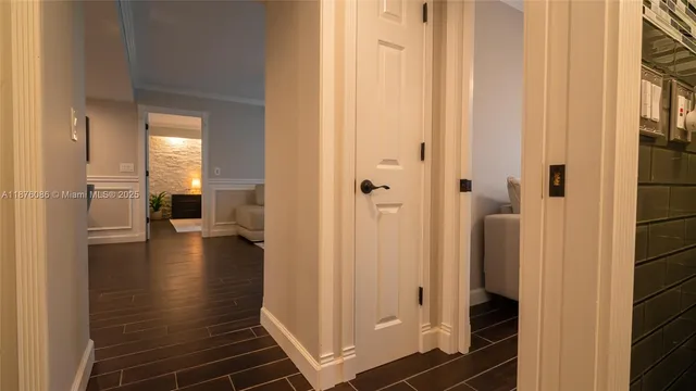 a view of a city from a living room