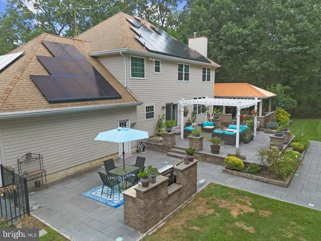 a view of a garden in the patio